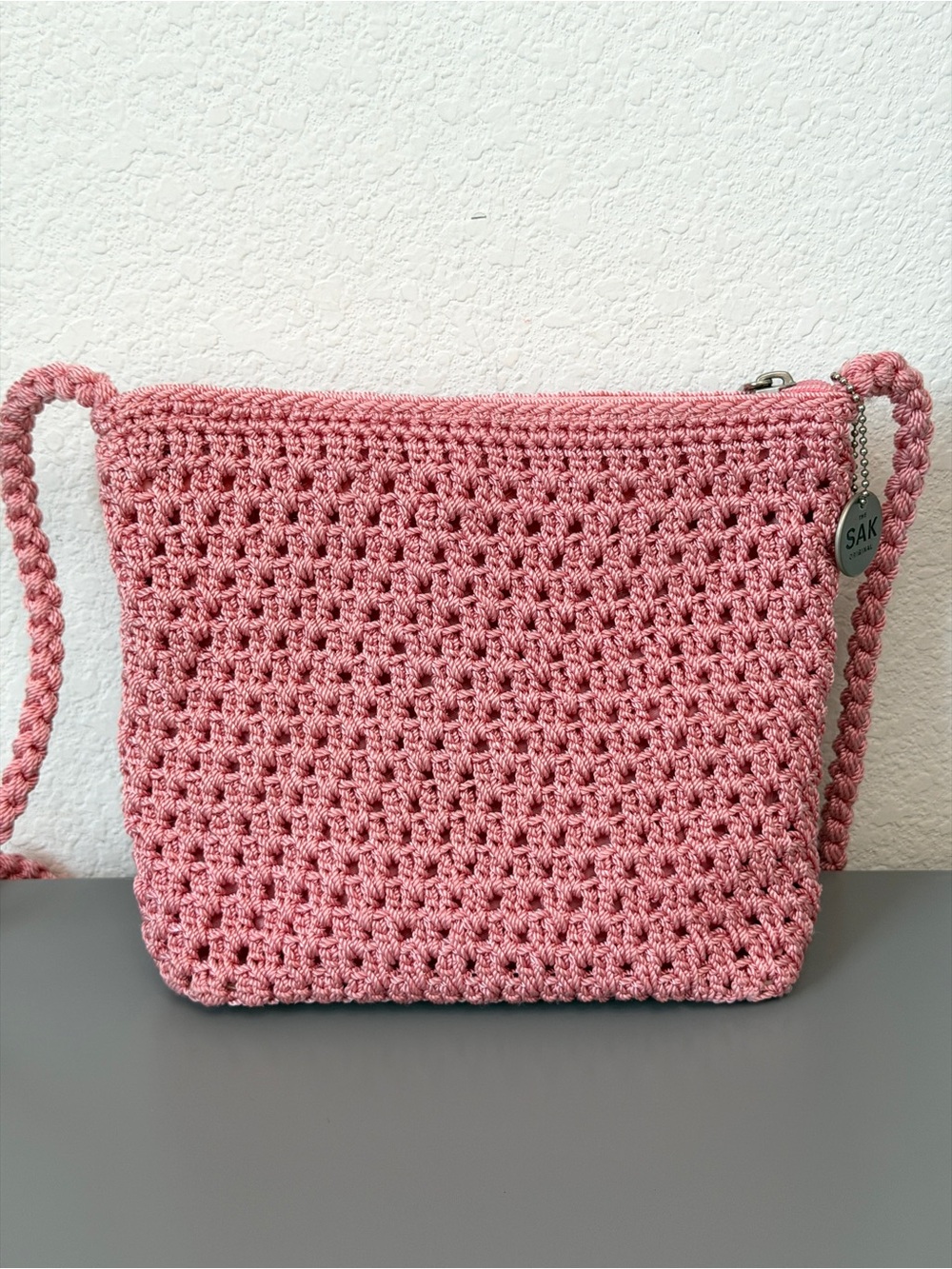 The Sak Pink Crochet Crossbody Bag - Picture 2 of 7